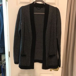 Comfy black and white cardigan